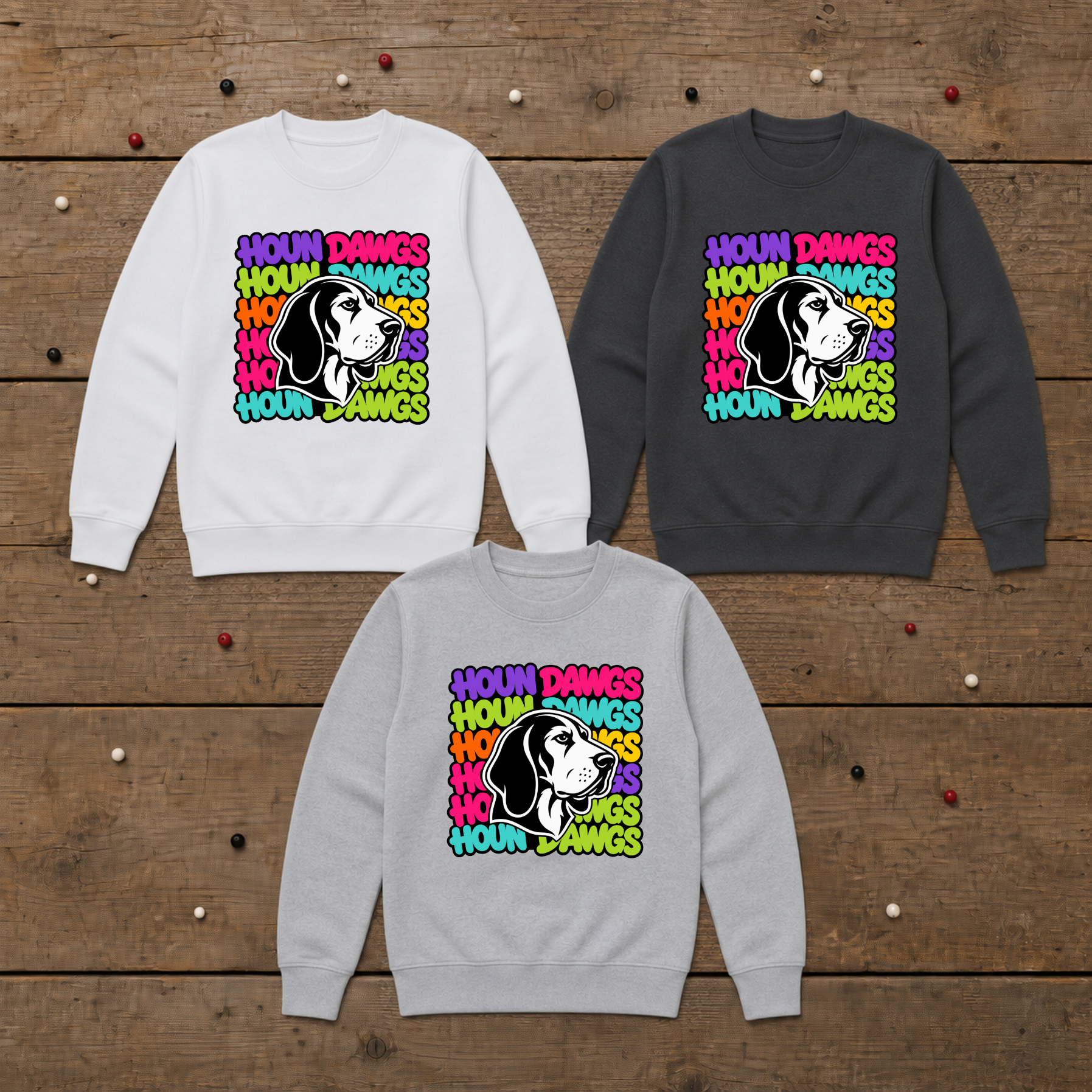 Houn Dawgs Bright w/Mascot Sweatshirt
