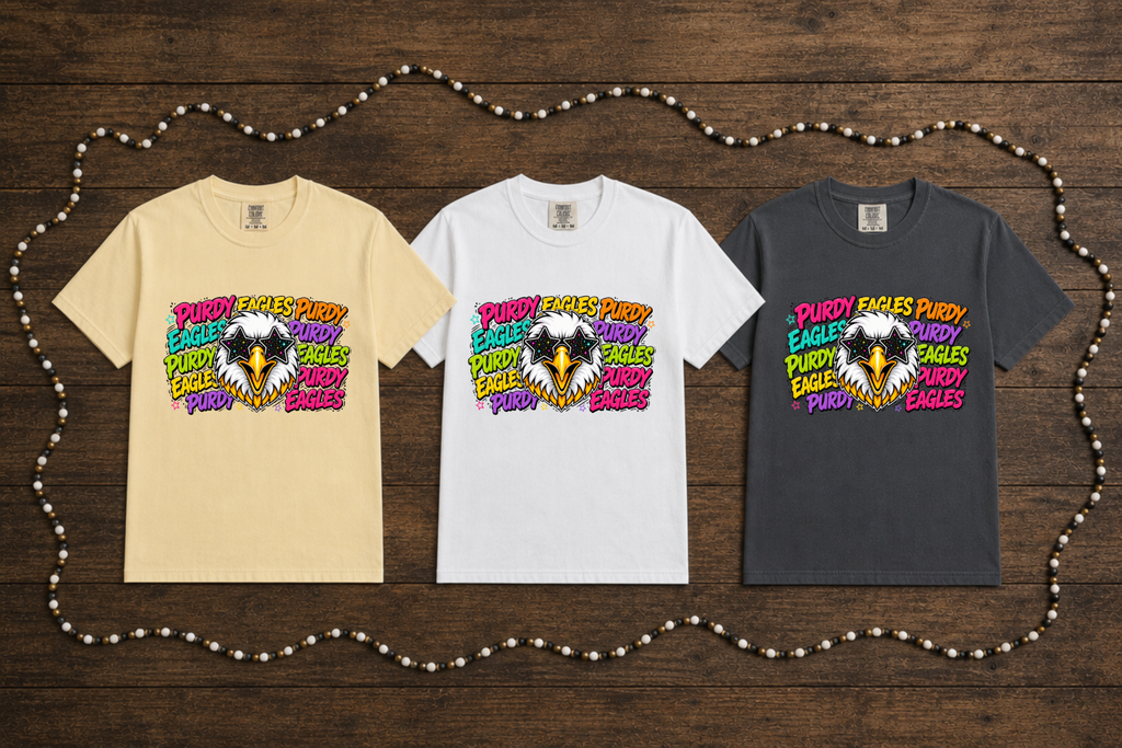 Comfort Colors - Purdy Eagles Bright w/mascot
