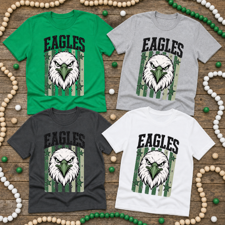 Eagles Mascot with Stripes