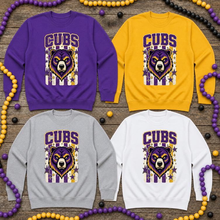 Cubs Stripes with Mascot Sweatshirt