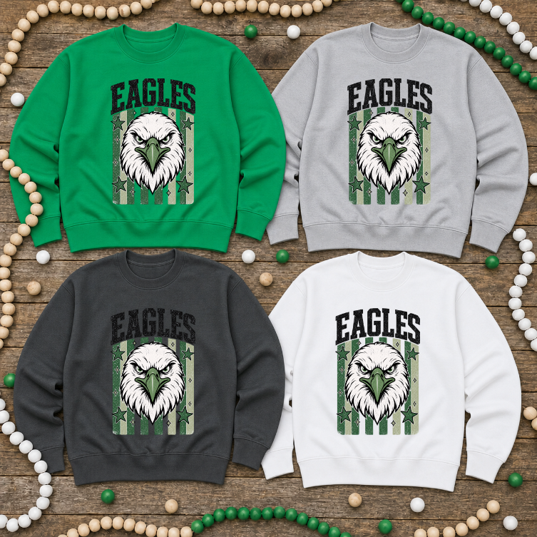 Eagles Mascot with Stripes Sweatshirt
