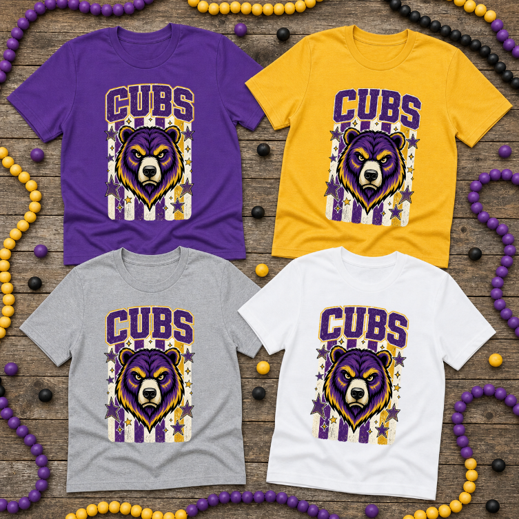 Cubs Stripes with Mascot