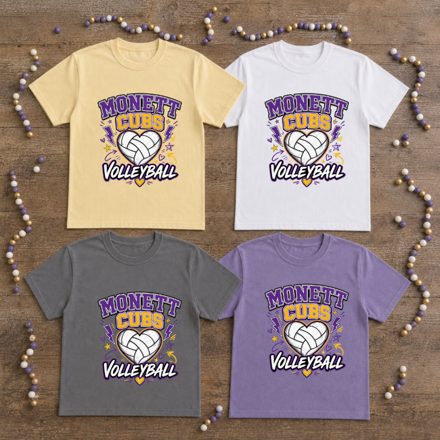 Comfort Colors Volleyball Heart